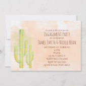 Cartes d'invitation simples sud-ouest avec cactus  (Devant)