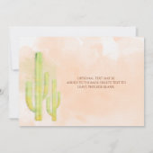 Cartes d'invitation simples sud-ouest avec cactus  (Dos)