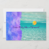 Cartes d'invitation sirène adulte (Dos)