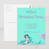 CARTES D'INVITATION SIRÈNE, CARTES D'INVITATION D' (Devant / Derrière)