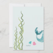 Cartes d'invitation Sirène pour un anniversaire (Dos)