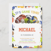 Cartes d'invitation Sport Toutes étoiles (Devant)