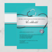 Cartes d'invitation Stéthoscope (Devant / Derrière)