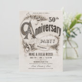 Cartes d'invitation suprêmes vintage pour annivers (Debout devant)