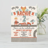 Cartes d'invitation sur le thème des voitures de c (Debout devant)