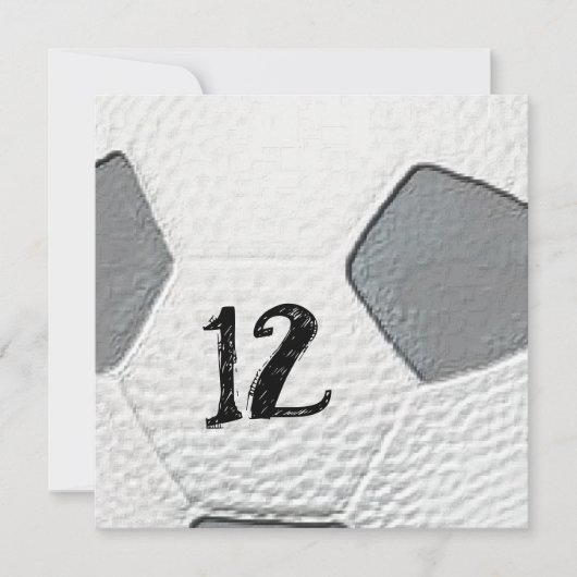 Cartes d'invitation sur le thème du football pour  (Devant)