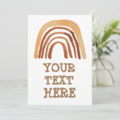 CARTES D'INVITATION SUR MESURE POUR FÊTE BOHO ARC- (Debout devant)