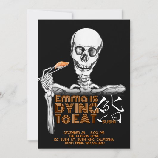 Cartes d'invitation SUSHI (Devant)