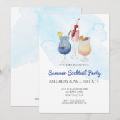 Cartes d'invitation tendance pour soirée cocktail (Devant / Derrière)