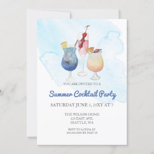 Cartes d'invitation tendance pour une soirée cockt