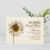 Cartes d'invitation Tournesol (Debout devant)