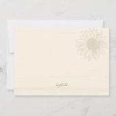 Cartes d'invitation Tournesol (Dos)