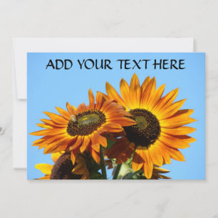Cartes d'invitation TOURNESOL Fête Evénement