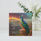 Cartes d'invitation Toutes Occasions Beau Paon (Debout devant)