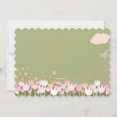 Cartes d'invitation Tulipes et Papillons (Dos)
