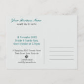 Cartes d'invitation turquoise Black Office Party (Dos)