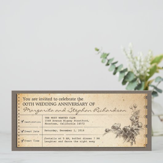 Cartes d'invitation typographiques de billets vint (Debout devant)