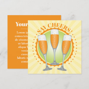 Cartes d'invitation Verres à Champagne Mimosa Oran