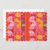 Cartes d'invitation vierges dos rouge festif (Devant / Derrière)