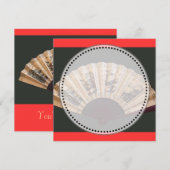 Cartes d'invitation vierges en bambou chinois et é (Devant / Derrière)