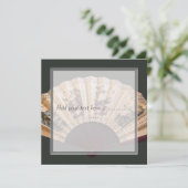 Cartes d'invitation vierges en éventail de bambou  (Debout devant)