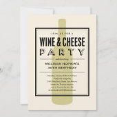 Cartes d'invitation Vin et Fromage (Devant)