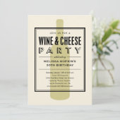 Cartes d'invitation Vin et Fromage (Debout devant)