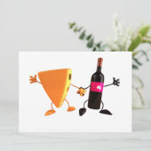 Cartes d'invitation vin et fromage (Debout devant)