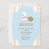 Cartes d'invitation vintage pour fête d'anniversai (Dos)