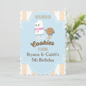 Cartes d'invitation vintage pour fête d'anniversai (Debout devant)