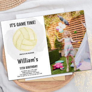 Cartes d'invitation Volleyball avec photo
