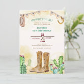 Cartes d'invitation Western Cowboy Boots (Debout devant)