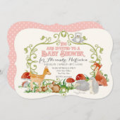 Cartes d'invitations de baby shower de conte de (Devant / Derrière)