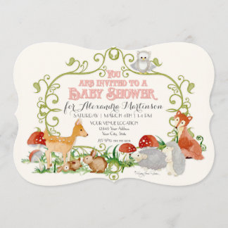 Cartes d'invitations de baby shower de conte de