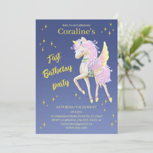 Cartes d'invitations plats premier anniversaire av
