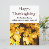 Cartes d'invitations pour un joyeux Thanksgiving A (Debout devant)