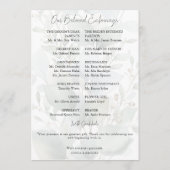 Cartes d'itinéraire de programme de mariage élégan (Dos)