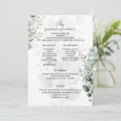 Cartes d'itinéraire de programme de mariage élégan (Debout devant)