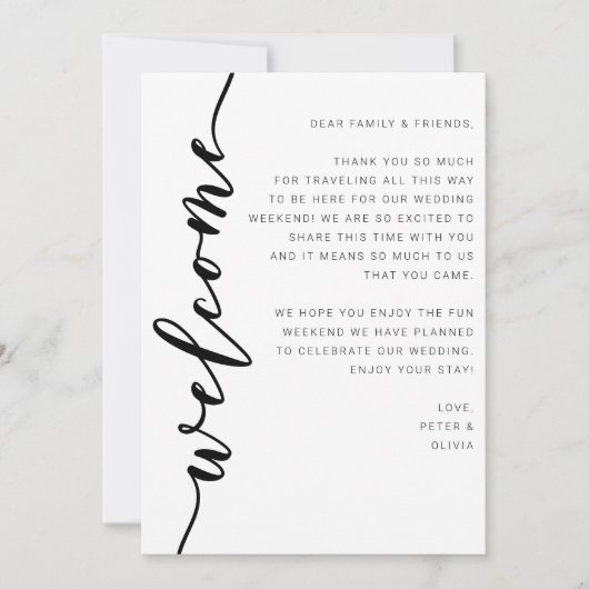 Cartes d'itinéraire du week-end Mariage de bienven (Devant)