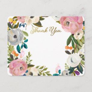 Cartes d'Mariage en Merci Floral Dream Garden