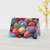 Cartes d'oeufs de Pâques décorés tchèques (Fleur jaune)