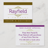 Cartes d'offre spéciale (Devant / Derrière)