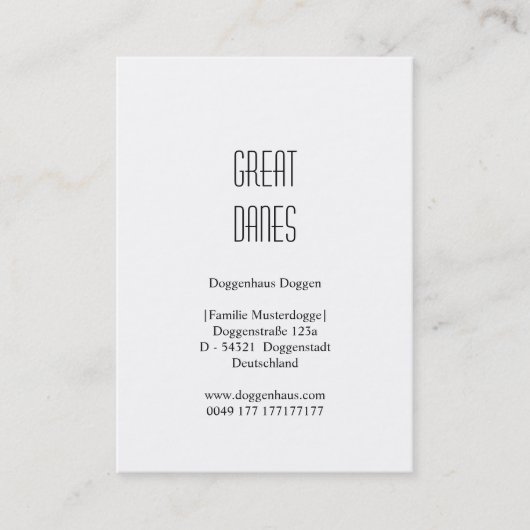 cartes Dogue Allemand (Devant)