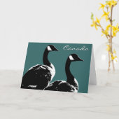 Cartes d'oies du Canada Cartes d'accueil des oies  (Fleur jaune)