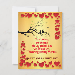 Cartes d'oiseaux de la Saint-Valentin