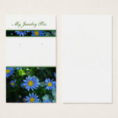 Cartes d'oreille à fleurs bleues (Devant & derrière)