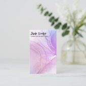 Cartes d'oreille à l'encre d'alcool violet (Debout devant)