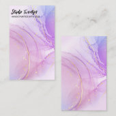 Cartes d'oreille à l'encre d'alcool violet (Devant / Derrière)