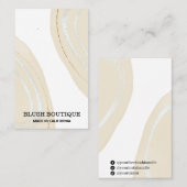 Cartes d'oreille Abstraites beiges (Devant / Derrière)