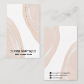 Cartes d'oreille Abstraites Pastel Rose (Devant / Derrière)